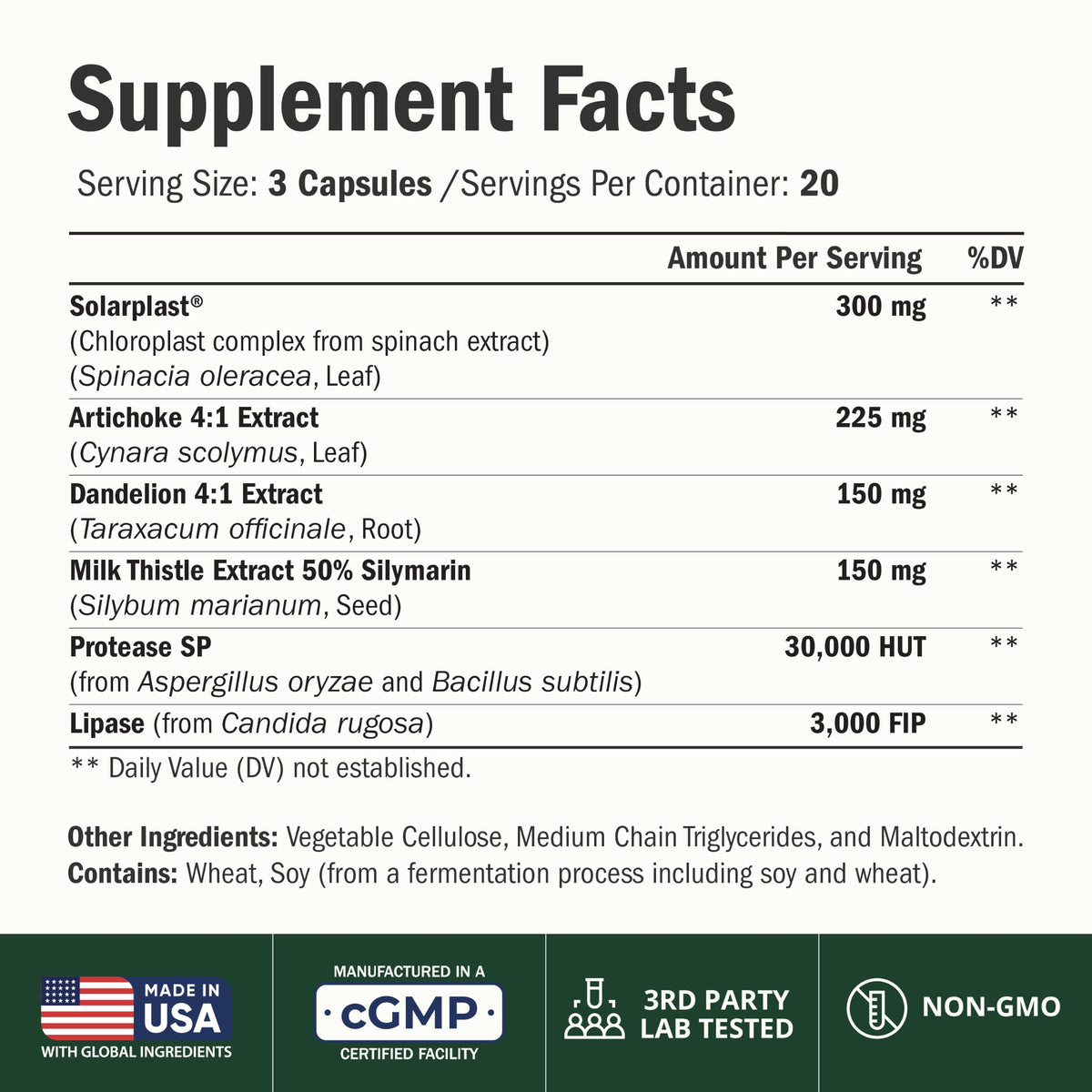 Vimerson Health Complément Alimentaire Artichaut 60 Capsules vue arrière