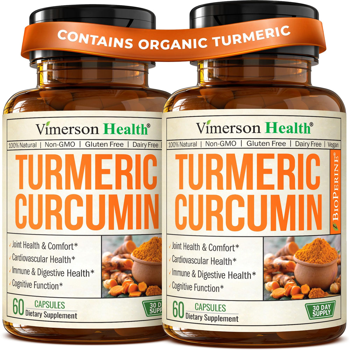 Vimerson Health Complément Alimentaire Curcuma 1200mg boîte avant