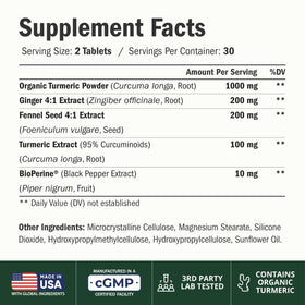 Vimerson Health Complément Alimentaire Curcuma et Gingembre emballage