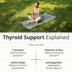 Vimerson Health complément alimentaire pour la thyroïde 60 capsules avec étiquette