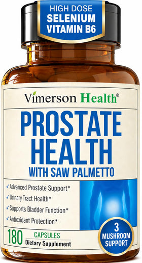 Vimerson Health Complément Alimentaire Prostate 180 Capsules, vue de face