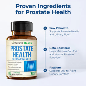 Vimerson Health Complément Alimentaire Prostate, étiquette du produit