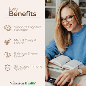 Vimerson Health complément champignons sur fond blanc