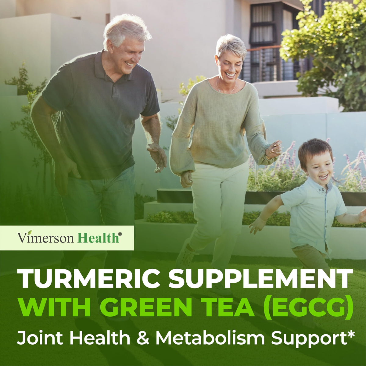 Vimerson Health Complément Curcuma Bio 900 mg avec ingrédients sur une table