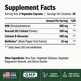 Vimerson Health Complément DIM 300mg 60 Capsules vue arrière