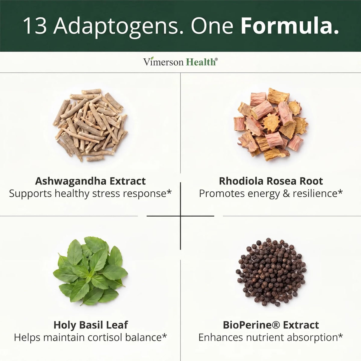 Vimerson Health Compléments Alimentaires Adaptogènes capsules ouvertes
