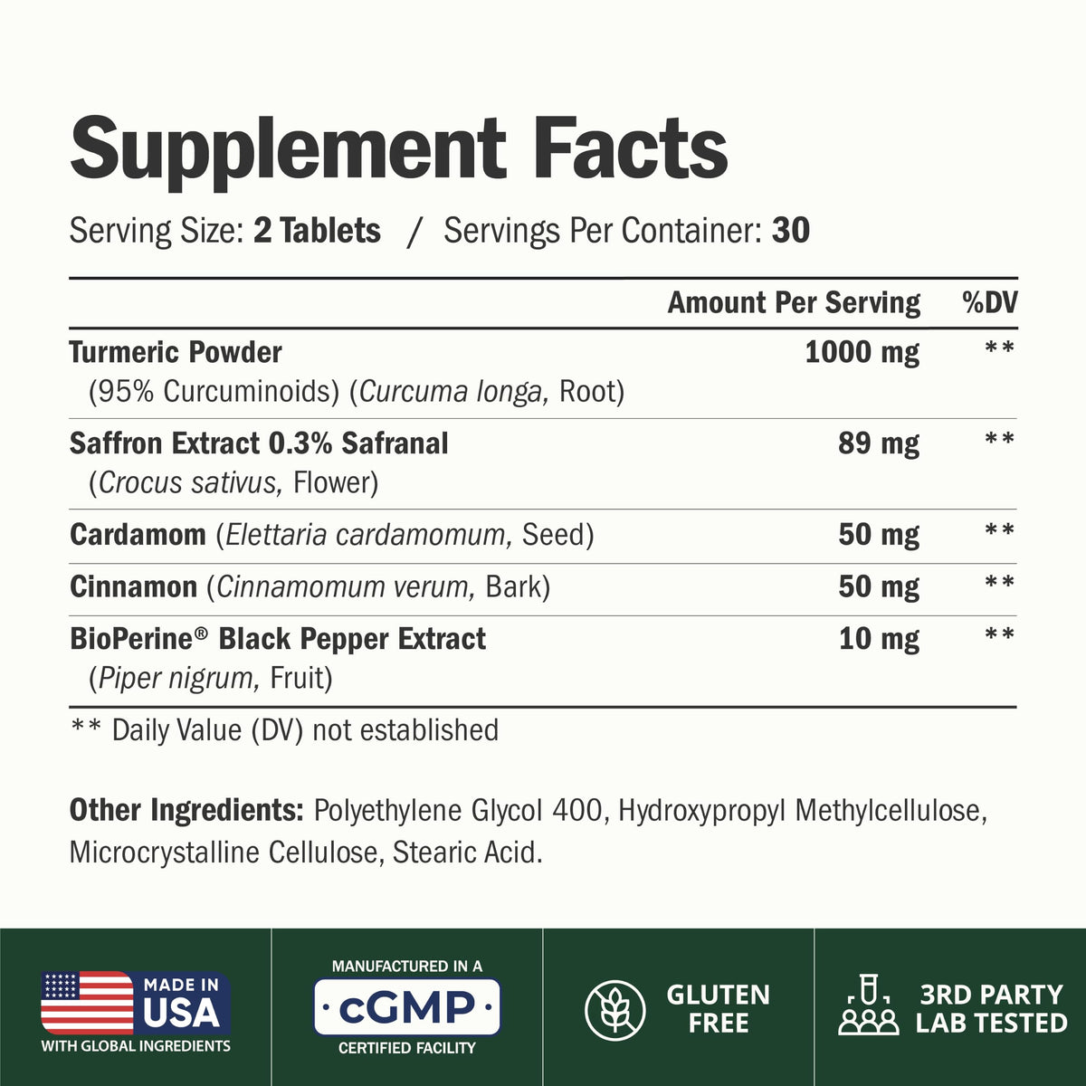 Vimerson Health Compléments Alimentaires Curcuma Safran emballage