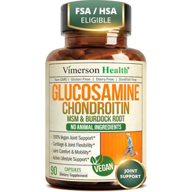Vimerson Health Compléments Alimentaires Végétaliens Glucosamine Chondroïtine 1500 mg - vue avant