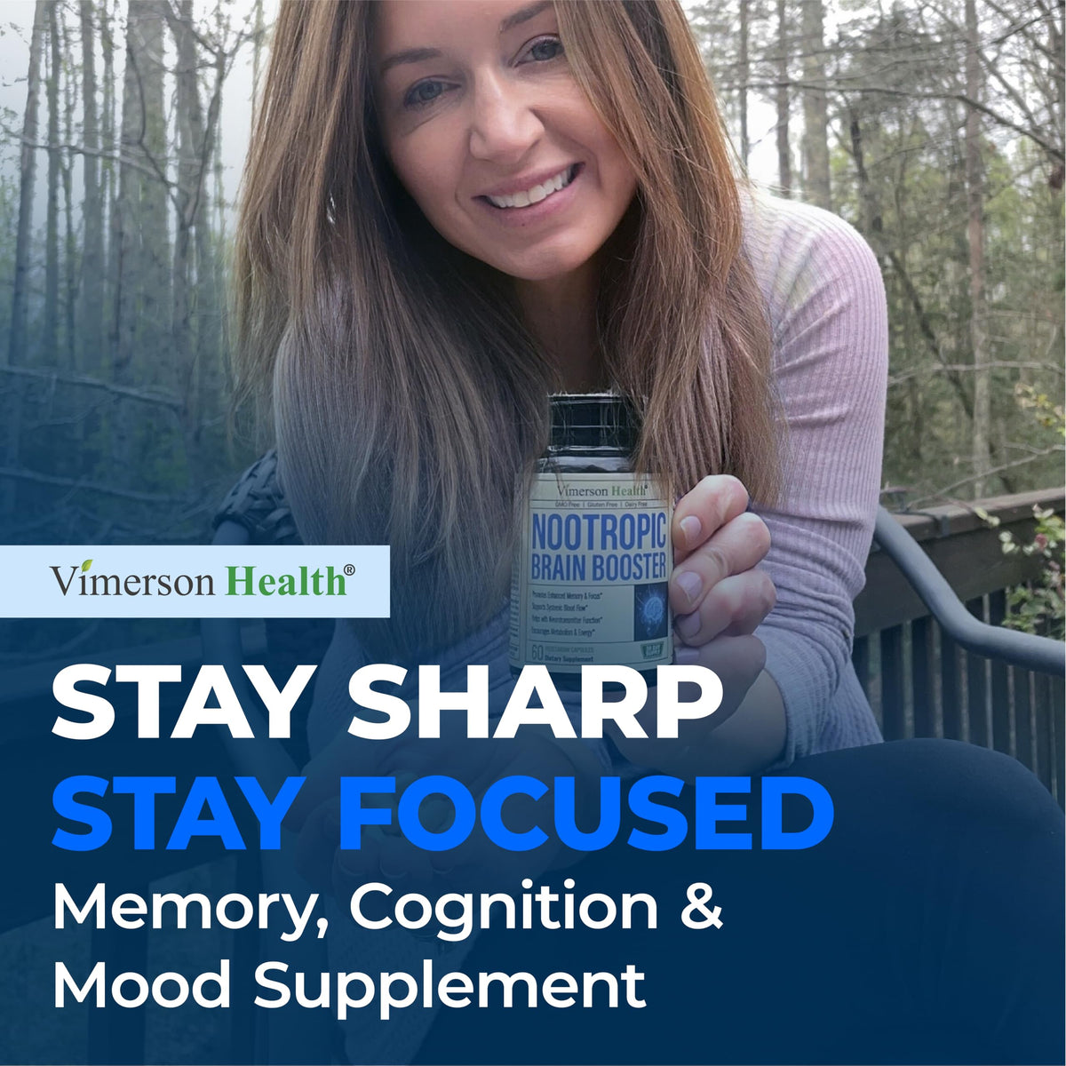 Vimerson Health Compléments Cérébraux 60ct sur une table
