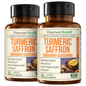Vimerson Health Compléments Saffran et Curcuma 60 capsules vue de face