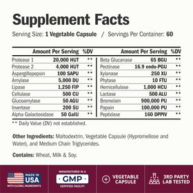 Vimerson Health Enzymes Végétales - vue de côté de l'emballage