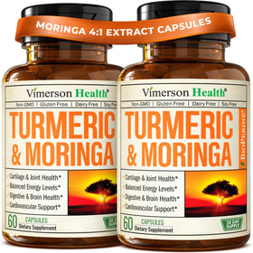 Vimerson Health gélules de Moringa 4:1 avec curcuma, vue de face