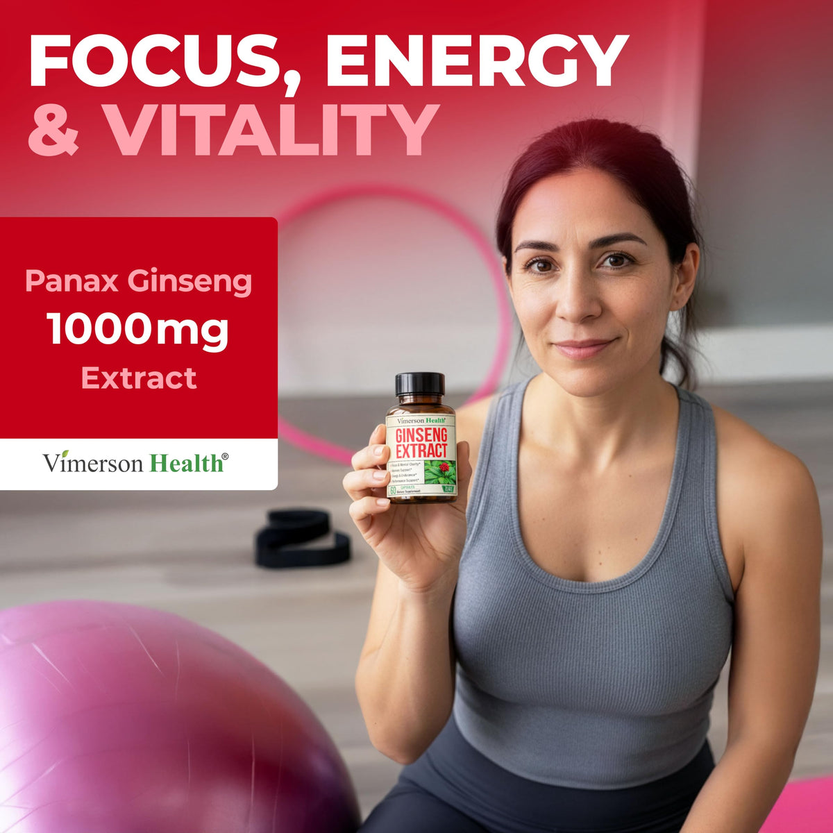 Vimerson Health Ginseng Panax 1000mg arrière de la boîte