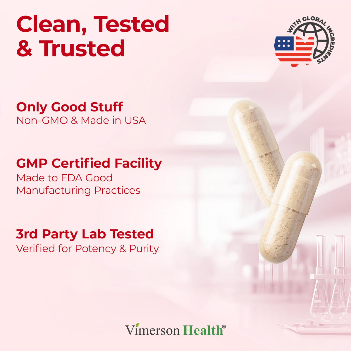 Vimerson Health Ginseng Panax 1000mg gélules ouvertes