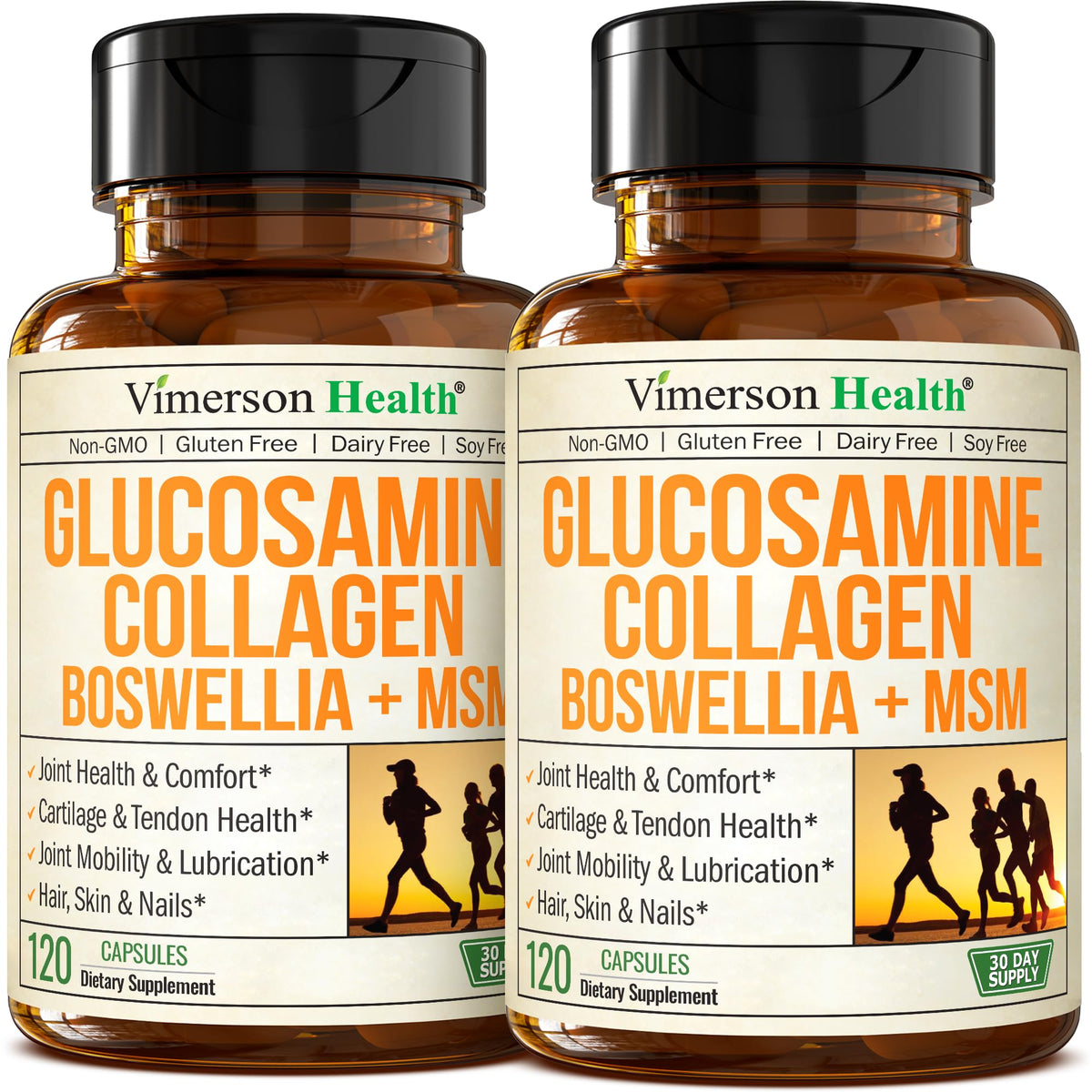 Vimerson Health Glucosamine Chondroitin 1200mg 120 capsules front view