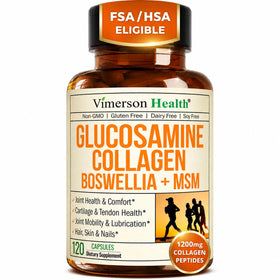 Vimerson Health Glucosamine Chondroitin 1200mg Collagène front view