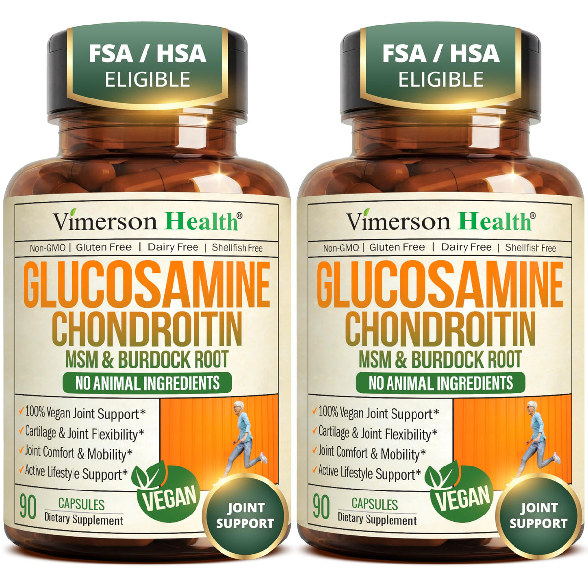 Vimerson Health Glucosamine Chondroïtine 1500 mg boîte avant vue