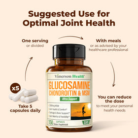 Vimerson Health Glucosamine Chondroitine MSM dans une main