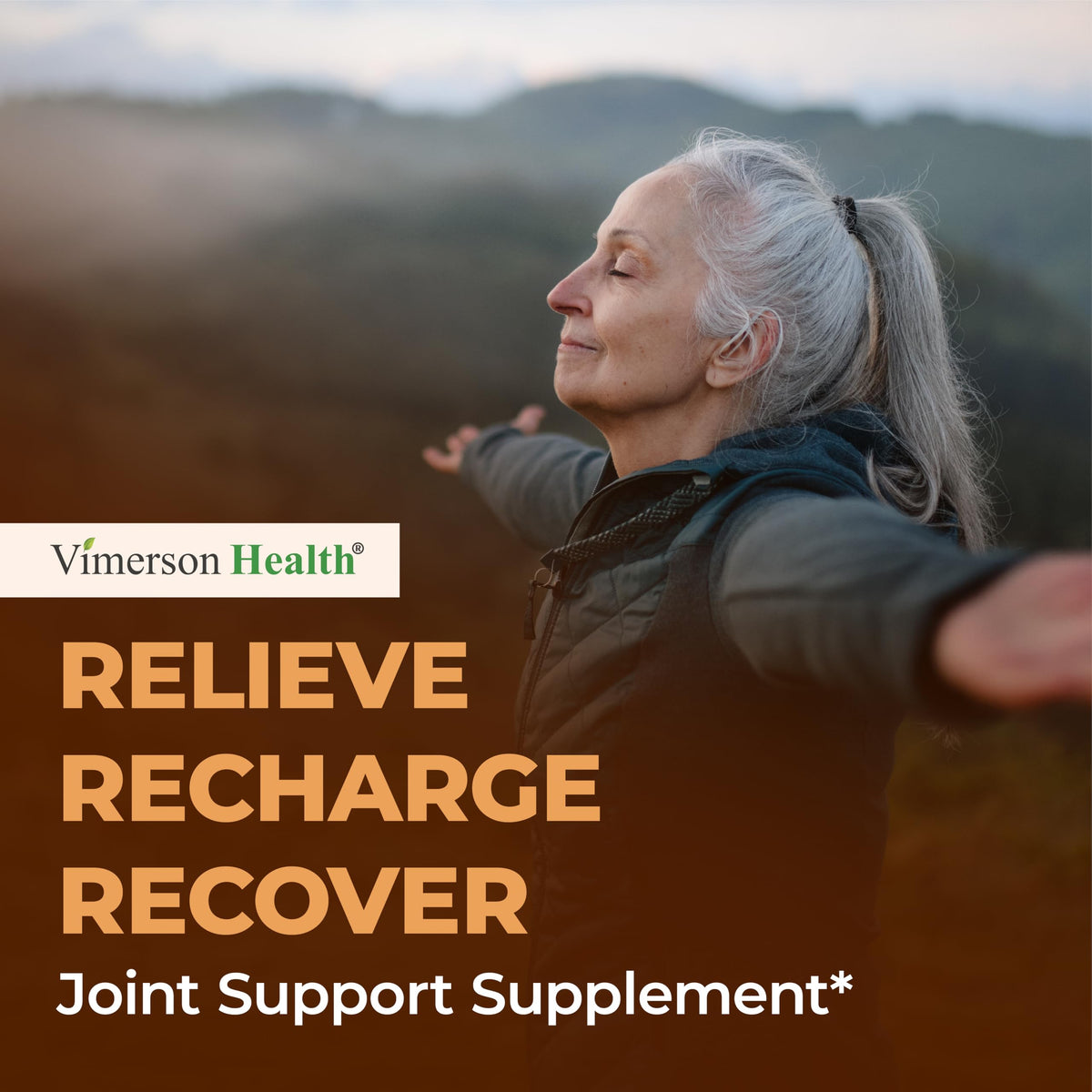 Vimerson Health Glucosamine Chondroitine MSM ingrédients principaux sur l'étiquette
