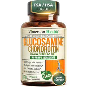 Vimerson Health Glucosamine Végétalien 1500 mg 180 capsules vue de face