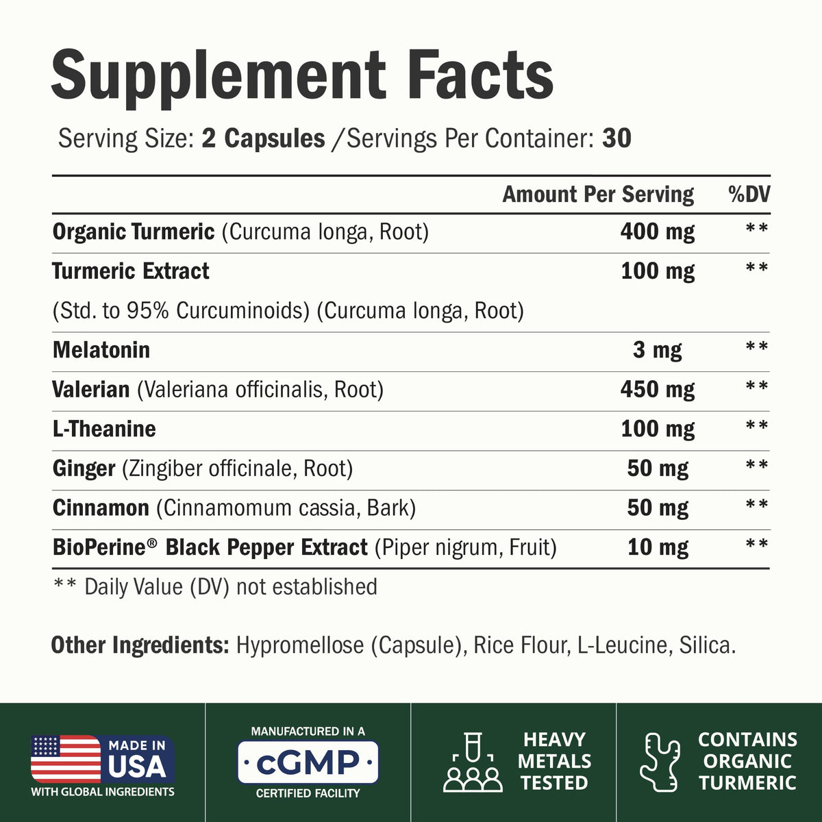 Vimerson Health Melatonine 3mg, capsules de complément alimentaire