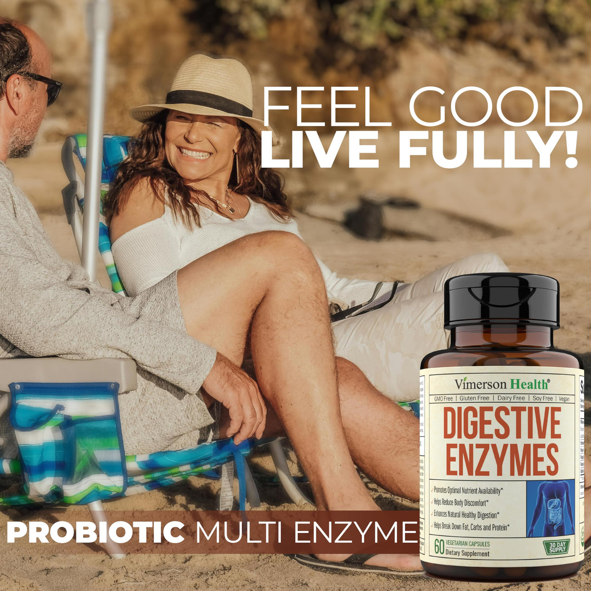 Vimerson Health Multi-Enzymes ingrédients sur l'étiquette