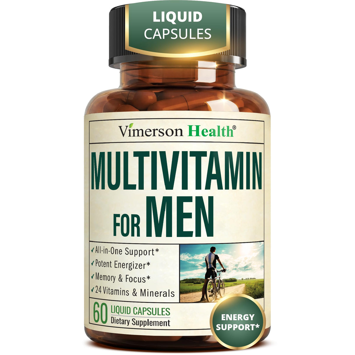 Vimerson Health Multivitamines pour Hommes 60 Capsules Liquides vue avant