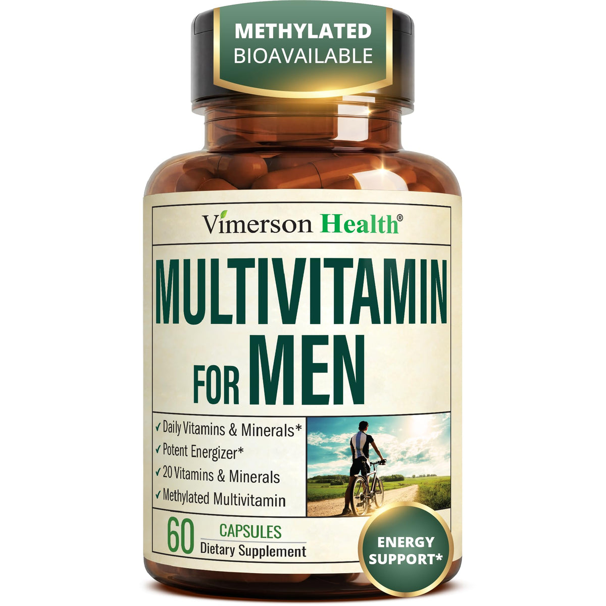 Vimerson Health Multivitamines pour Hommes 60 Capsules - vue de face