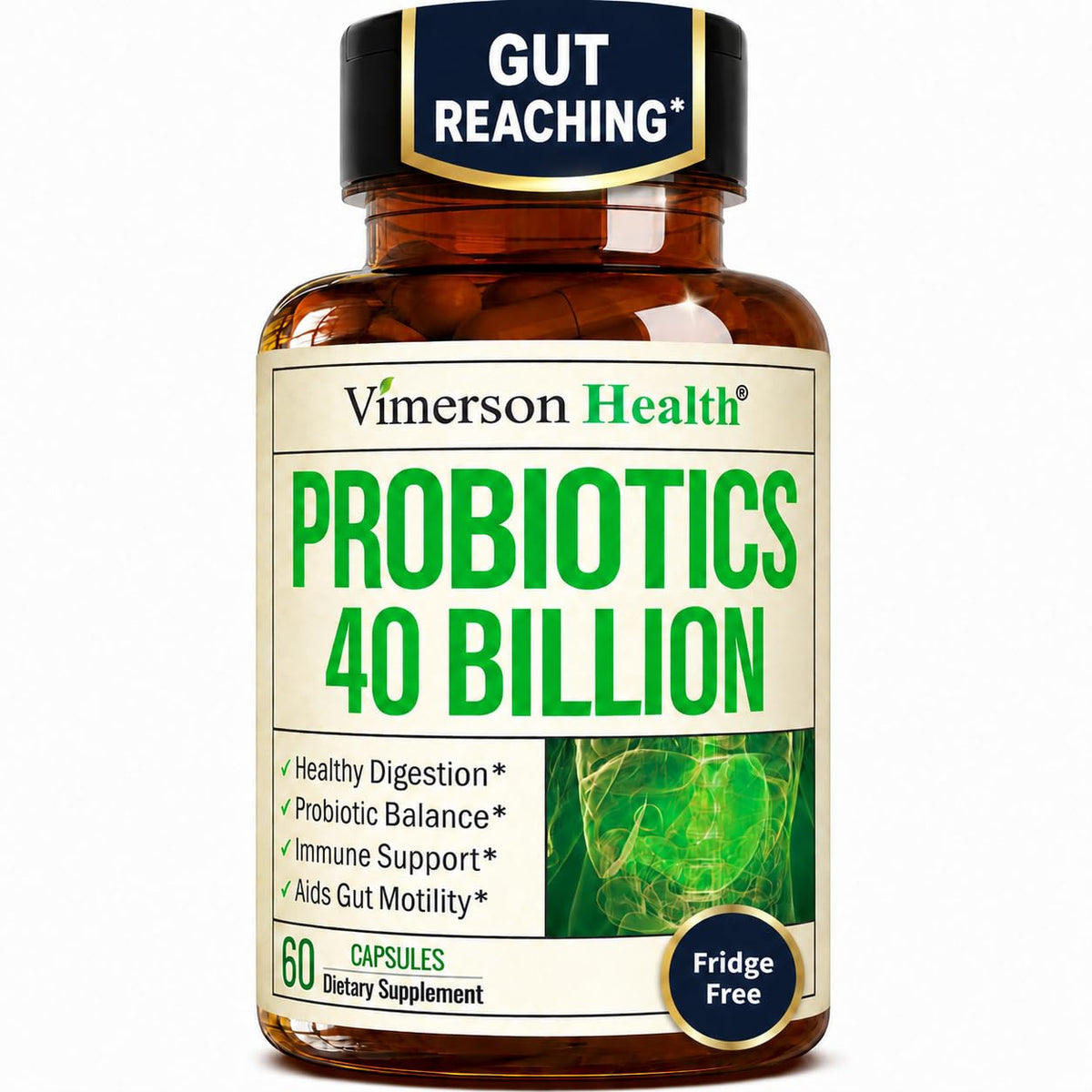 Vimerson Health Probiotiques 40 Milliards CFU 60 Capsules vue de face