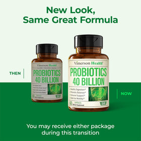 Vimerson Health Probiotiques sur un fond neutre
