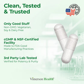 Vimerson Health Probiotiques sur une table avec d'autres compléments