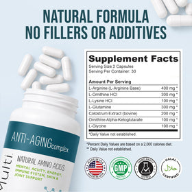 ViMulti Complément Alimentaire Amino Acides Capsules visibles dans un flacon