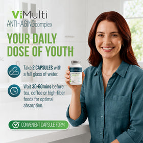 ViMulti Complément Alimentaire Amino Acides Flacon arrière avec informations nutritionnelles