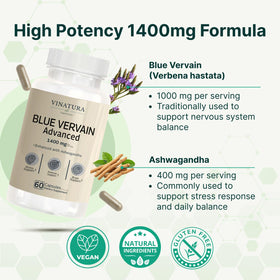 VINATURA Blue Vervain Advanced capsules in hand