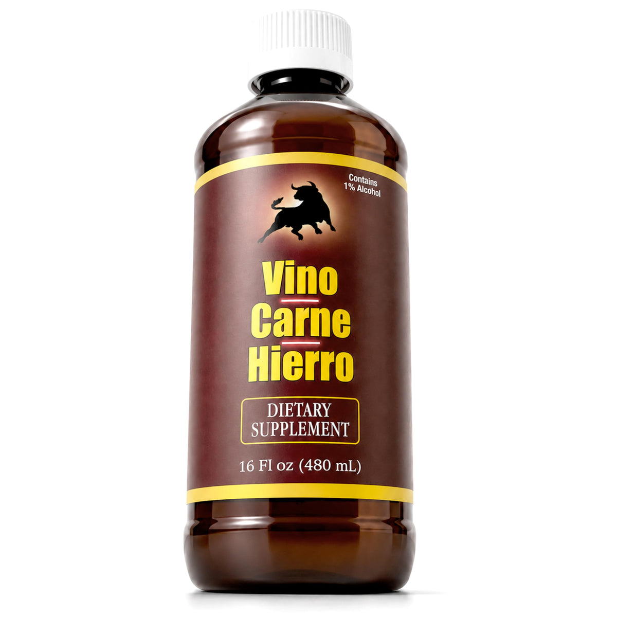 VINO CARNE HIERRO complément fer 16 fl oz vue de face