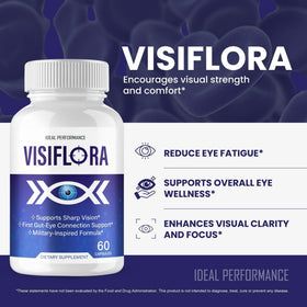 VisiFlora Capsules à côté d'une bouteille d'eau
