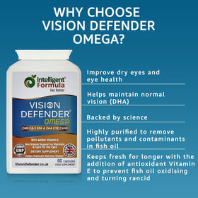 Vision Defender Omega-3 softgel capsule close-up