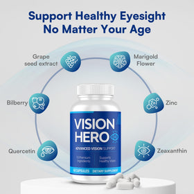 Vision Hero Compléments Alimentaires pour les Yeux - 60 capsules avec étiquette