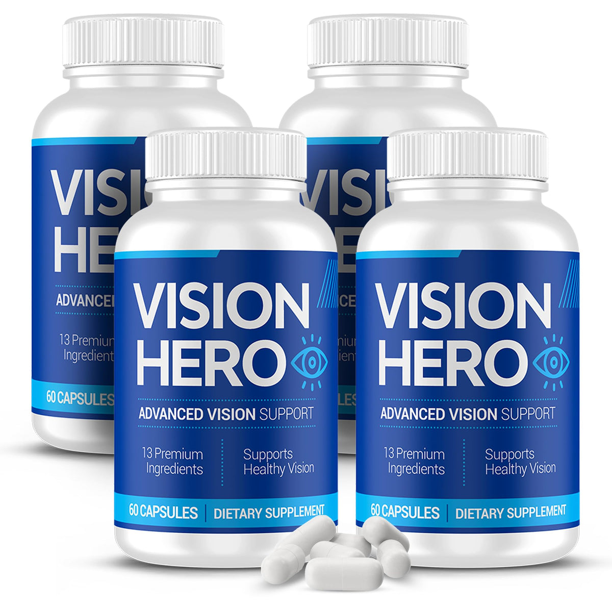Vision Hero Compléments Alimentaires pour les Yeux - 60 capsules vue de face