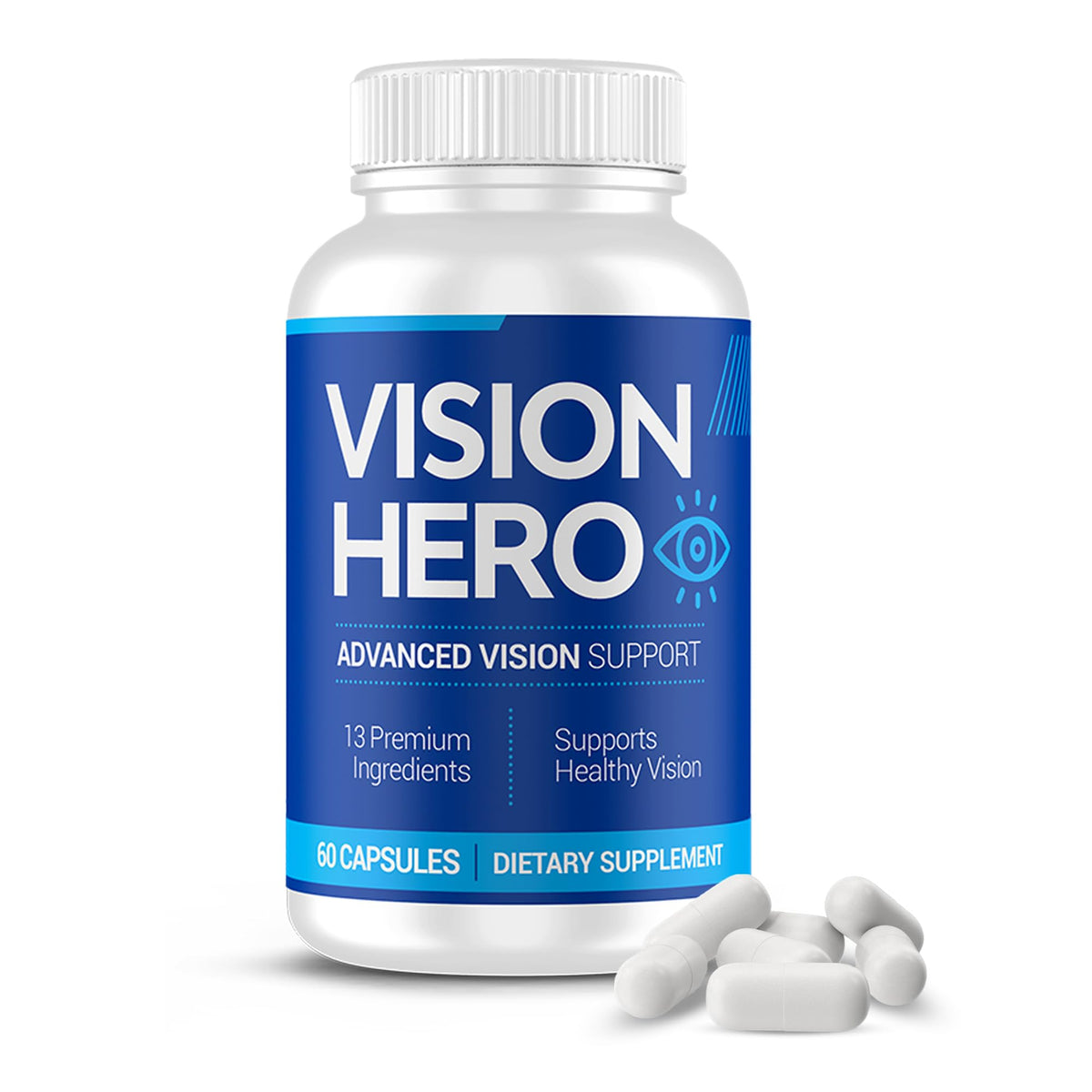 Vision Hero Compléments Alimentaires Santé des Yeux 60 Capsules vue avant