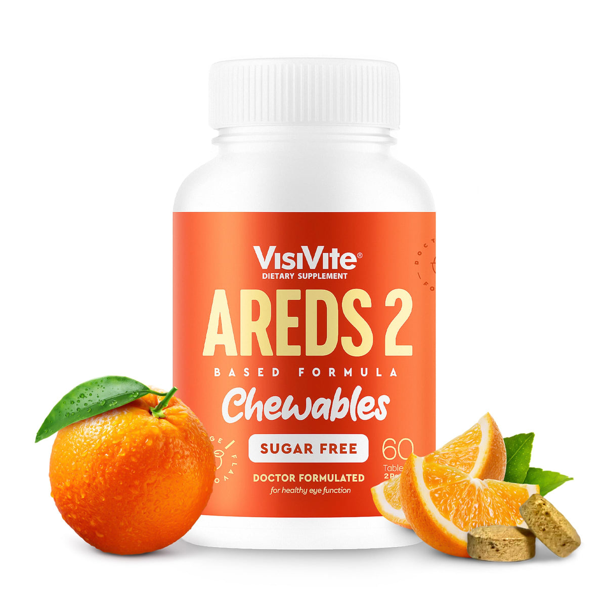 VisiVite AREDS 2 comprimés à mâcher 60 tablettes vue avant