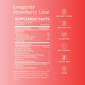 Visualisation des ingrédients du complément liposomal glutathione