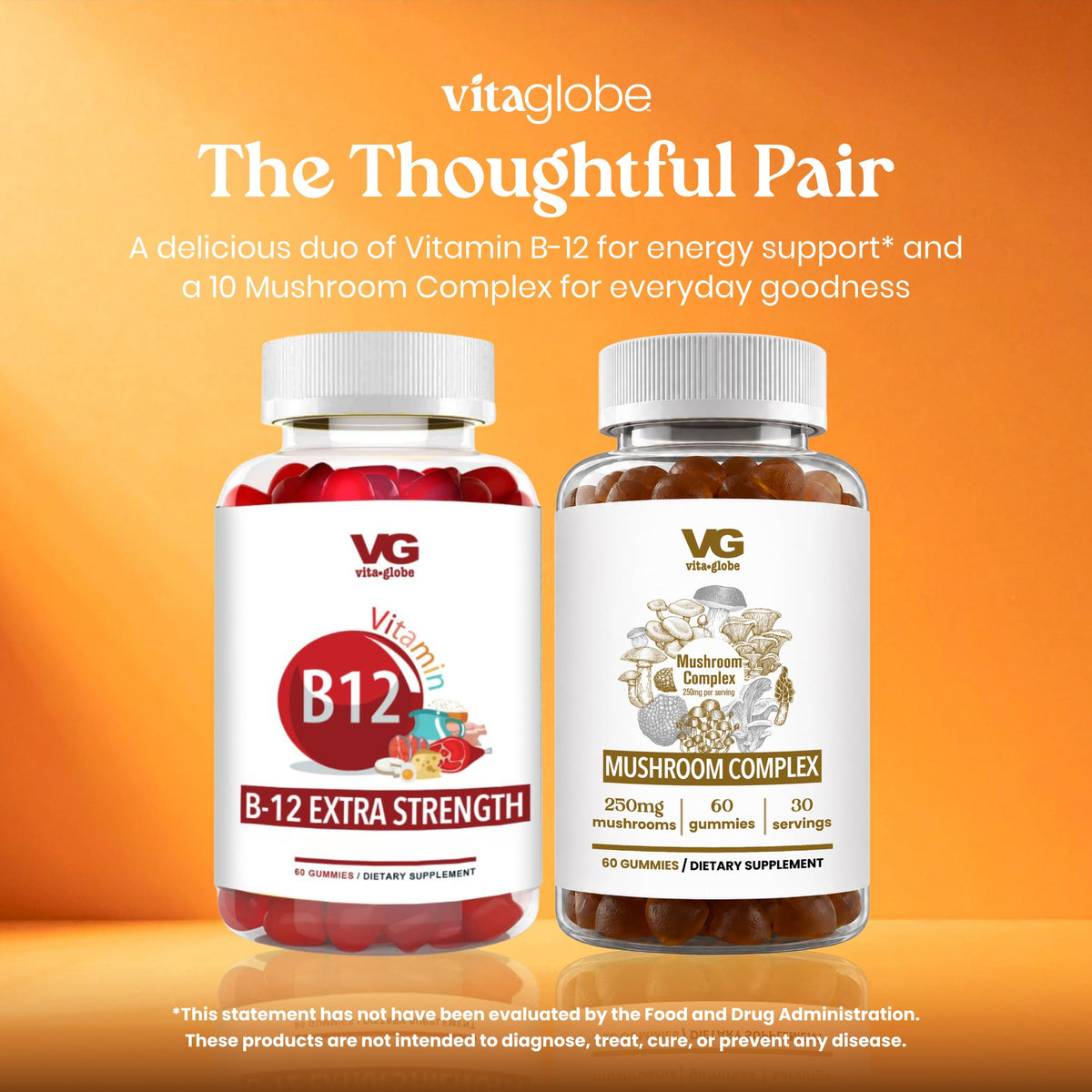 VITA GLOBE Gummies Complex Champignon 440g avec ingrédients