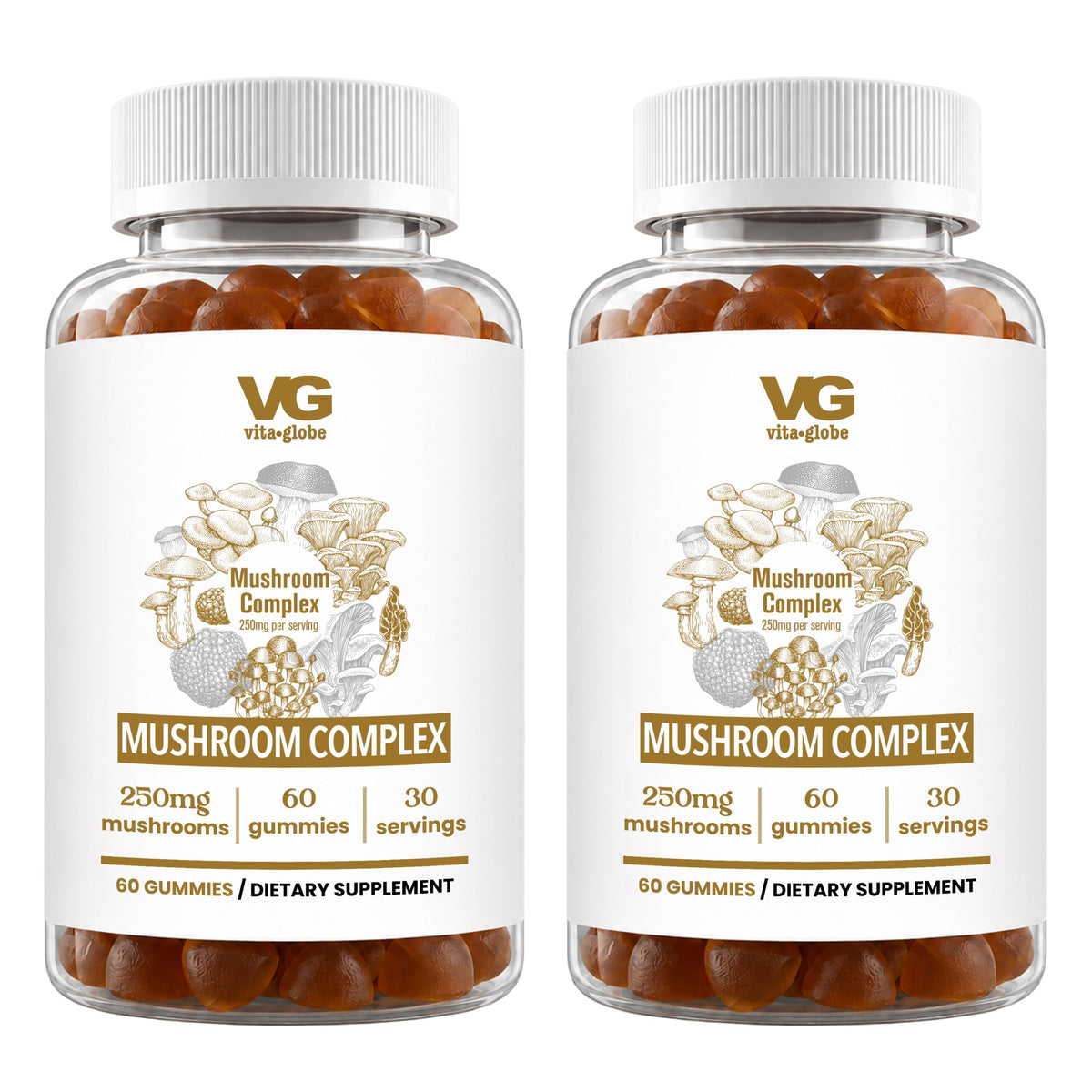 VITA GLOBE Gummies Complex Champignon 440g vue de face