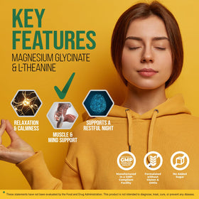 Vita Guard gouttes de magnésium glycinate 500mg avec un verre d'eau