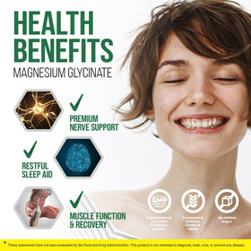 Vita Guard Gouttes de Magnésium Glycinate 500mg, vue de côté de la bouteille