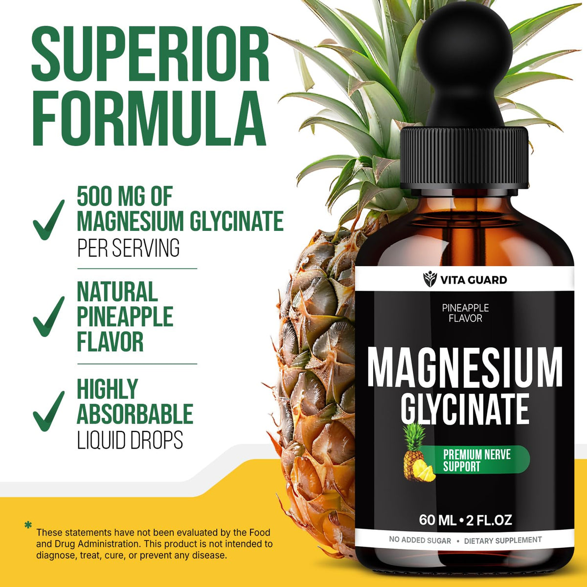 Vita Guard magnésium glycinate 500mg gouttes en usage