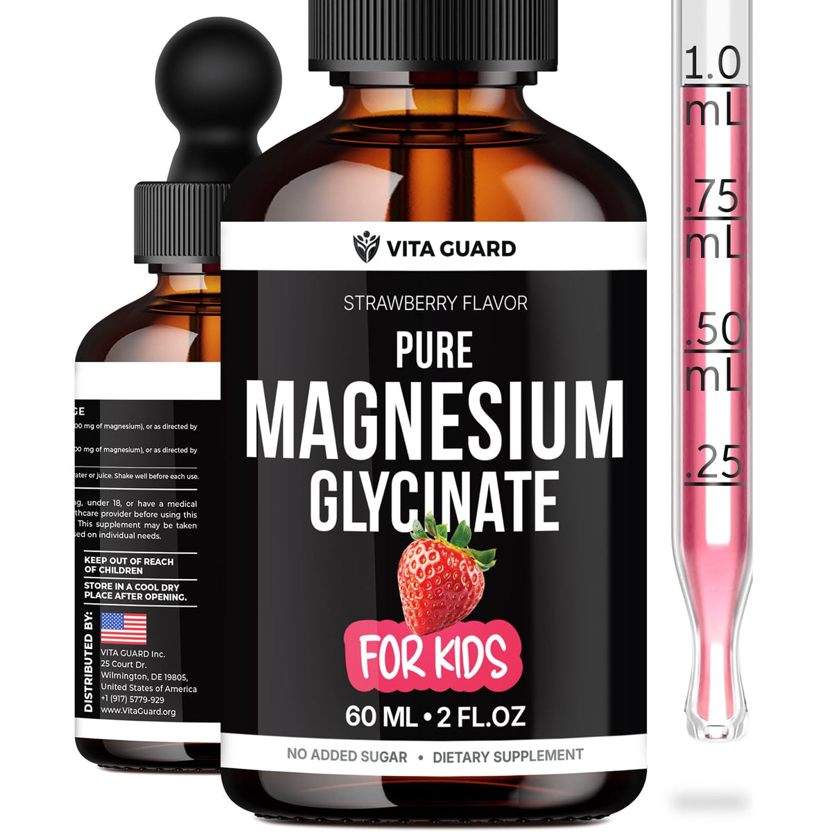 Vita Guard magnésium glycinate enfant flacon de 132g vue de face