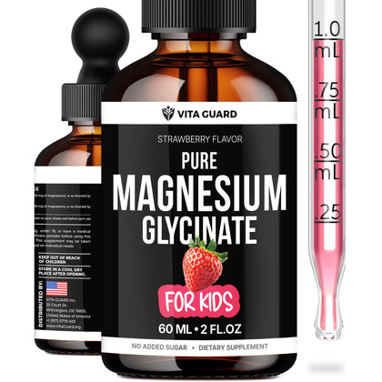 Vita Guard magnésium glycinate enfant flacon de 132g vue de face
