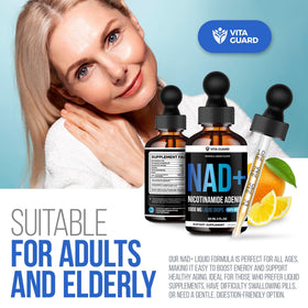 Vita Guard NAD+ 1000mg liquide gouttes ouvert